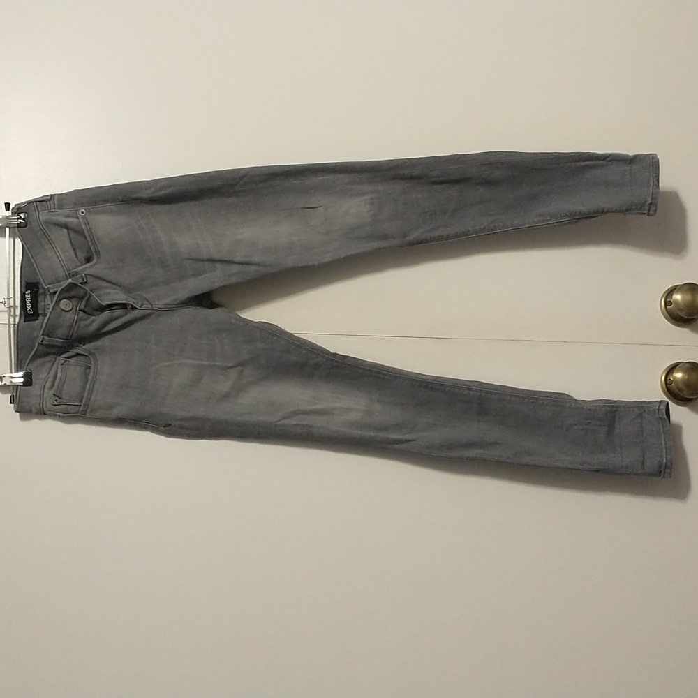 Express mid rise Jean leggings, size 0R, light grey